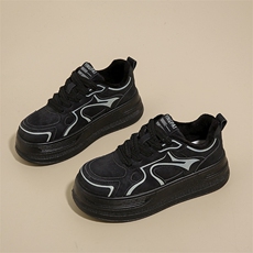 韩版厚底板鞋女2024冬季加绒保暖女鞋ins潮学生休闲运动棉鞋，女鞋休闲鞋，电商A223