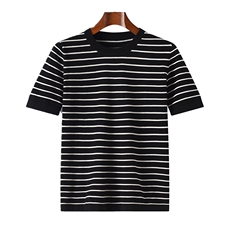 男士夏季商务休闲百搭舒适纯棉圆领镂空短袖，男装T恤，牧绒家园