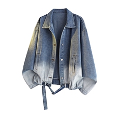 潮牌设计感经典水洗渐变牛仔夹克复古文艺风牛仔衣HY903P75控118，男装工装外套，电商A102B