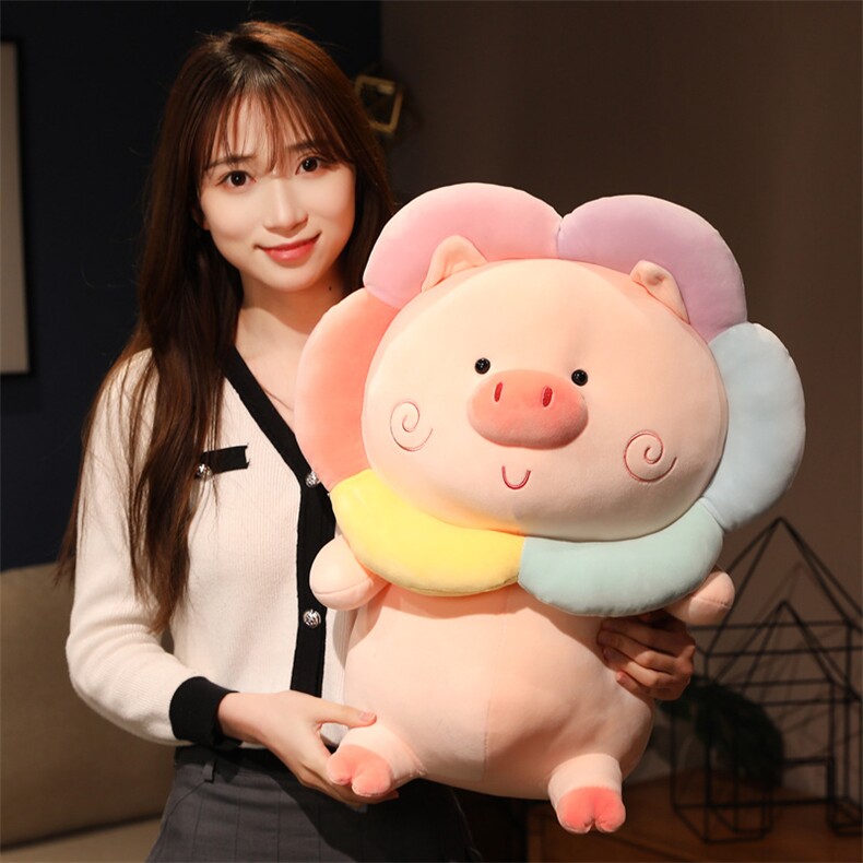 彩虹猪，小雨毛绒玩具