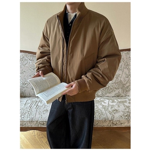 1506A/GJM-D50/P74冬季立领飞行夹克廓形高街棒球服加棉加厚外套1图片