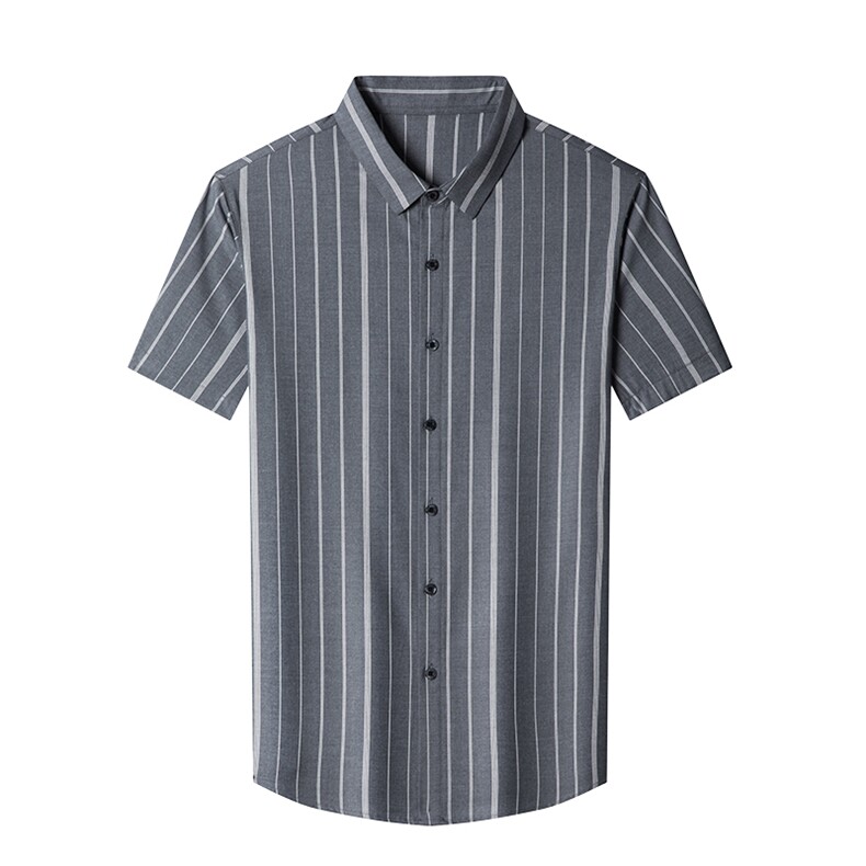 APc22221302钱塘2020-3夏季新款条纹时尚休闲短袖精品衬衫P80,男装衬衫,钱塘207-3