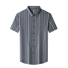 APc22221302钱塘2020-3夏季新款条纹时尚休闲短袖精品衬衫P80，男装衬衫，钱塘207-3