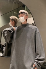 半高领长袖卫衣男秋季宽松休闲套头t恤打底衫XZ514-2-24230-P48，男装T恤，星座514-2(原B239)
