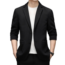 中老年2023年翻领上衣单排扣春季口袋长袖时尚西服SL82156，男装西服，钱塘6003（原4033）