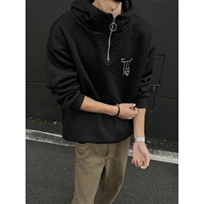 现货WY10098-常规P55加绒P65新款特殊纹路高质量连帽加绒卫衣，男装卫衣，电商A059
