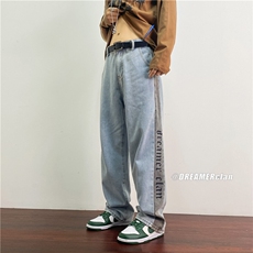 k815-p55-控78M-5XL现货有加绒高阶ins宽松牛仔裤cityboy，男装牛仔裤，星座116
