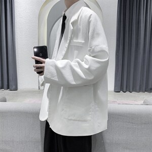 现货秋冬男款宽松帅气百搭潮流港风灯芯绒西装西服外套DM09-P65图片