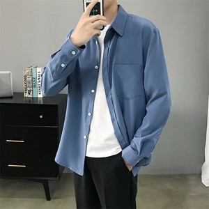 衬衫男长袖轻熟风男装韩版修身薄款商务免烫垂感高感衬衣男 Y31图片