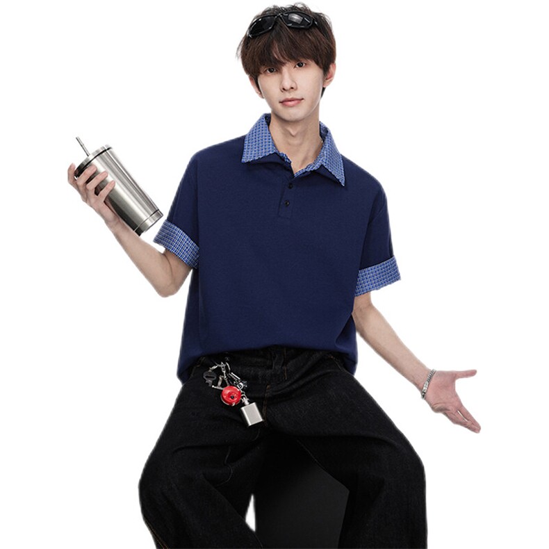 polo衫衬衫领假两件短袖t恤xh117-特p50,男装Polo衫,电商B367