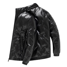 2023冬季新款羽绒服男保暖外套80白鸭绒纯色休闲立领AJY9806-P180，男装羽绒服，电商B212（原钱塘6029）