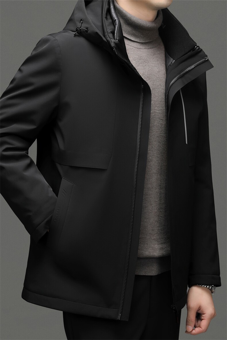 DF6872钱塘2020-2冬季厚款商务休闲连帽中年男士羽绒服P310,男装羽绒服,钱塘207-2