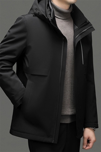 DF6872钱塘2020-2冬季厚款商务休闲连帽中年男士羽绒服P310图片