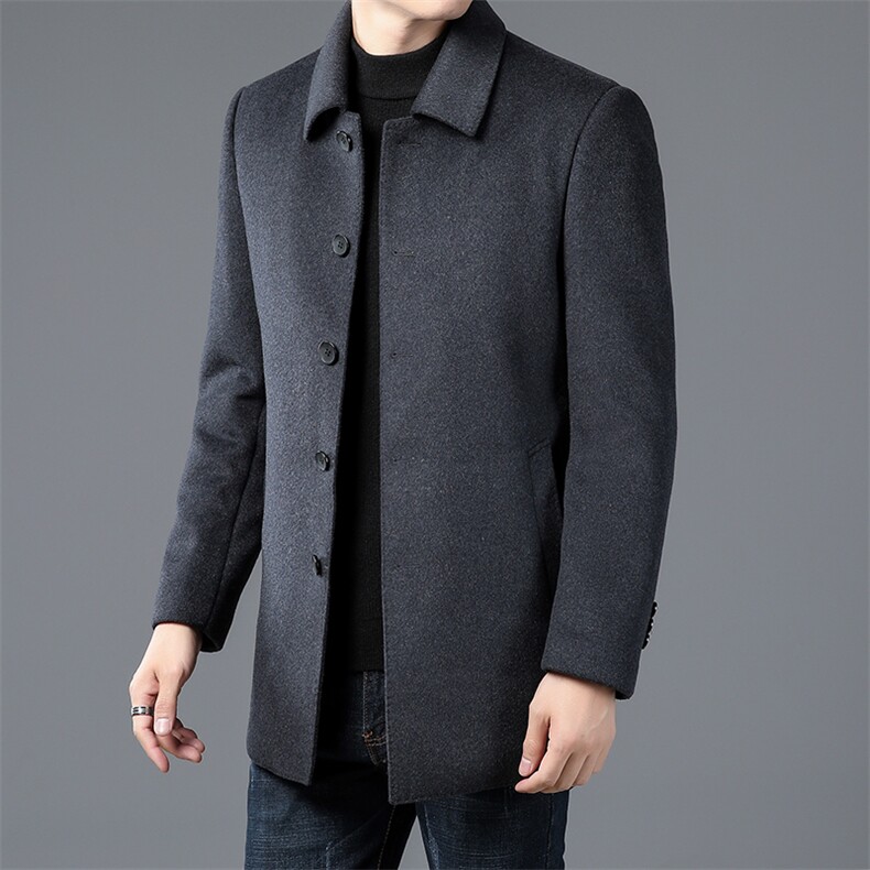 ZL11208秋冬2023年男士新款毛呢大衣夹克羽绒内胆呢子外套P280，男装毛呢大衣，电商B360