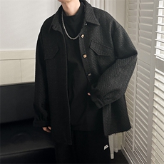 新款现货高品质羊毛呢料外套小香风中长款夹克A351-AJ2507-p110，男装夹克，电商A351