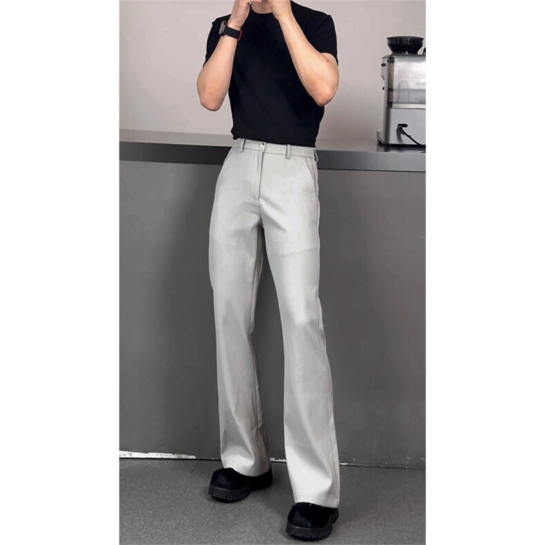 2025春夏新款垂感冰丝微喇休闲裤男显高显瘦百搭西装裤K313-P40,男装休闲裤,星座1004-3
