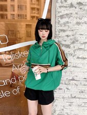 爱美欧夏季新款现货织带卫衣，女装卫衣/绒衫，爱美欧