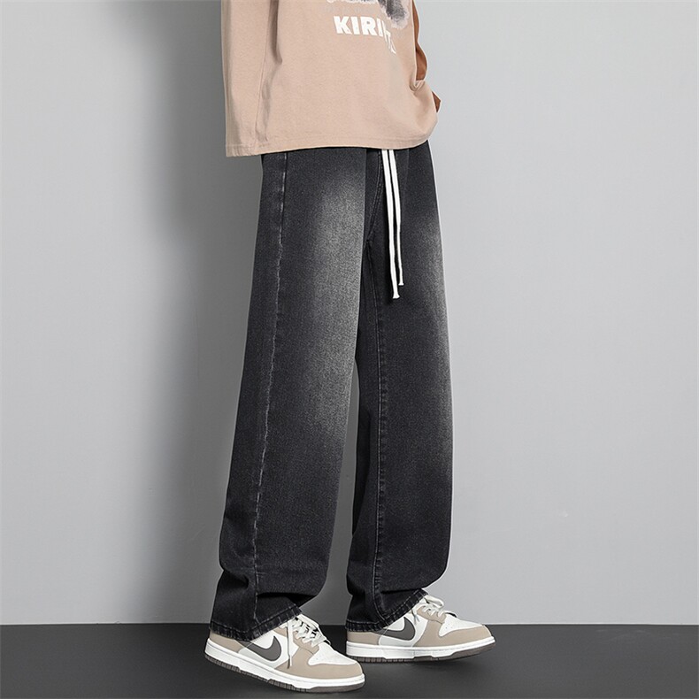 水洗直筒修身微喇牛仔裤三色高弹力高品质有大货-有加绒G136，男装牛仔裤，星座910