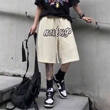 街头嘻哈五分裤男士运动短裤潮牌宽松美式休闲潮流中裤D6070-P26，男装休闲裤，星座1008-1