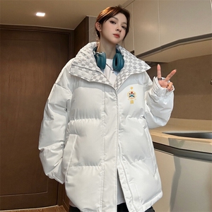 抖音得物品质深度库存三防面料假两件格子棉衣外套棉服66658特P85图片