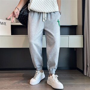 2022品质货克罗心贴标男士300克复合面全棉束脚宽松卫裤 B226-602图片