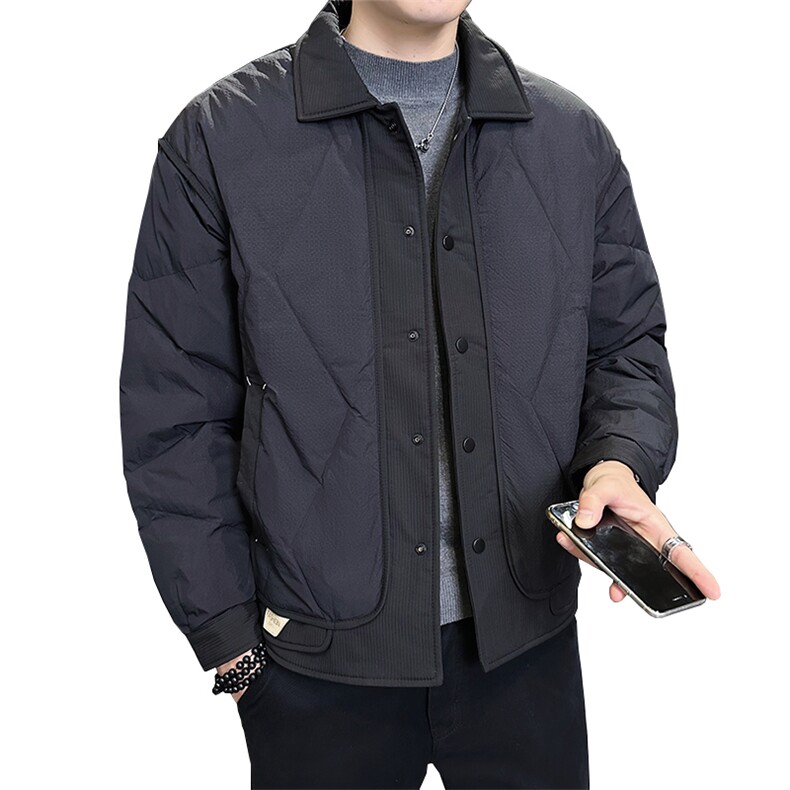 2024店主风冬季新款时尚休闲翻领拼接羽绒服外套男YR9887-P175,男装羽绒服,电商A413