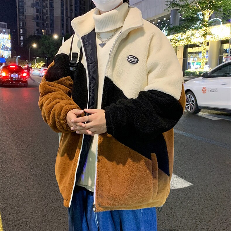 数据新款冬季加绒加厚棉服羊羔绒开衫百搭青少年外套男MY105P95,男装棉衣,电商A086