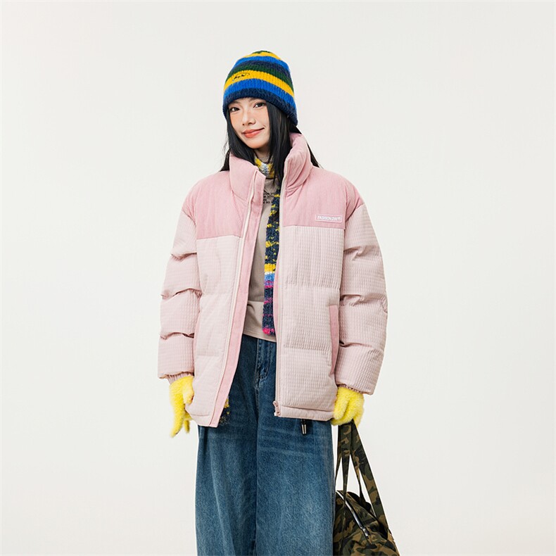 现货新款潮牌棉袄外套玉米格加厚棉衣面包服A436-0899-P80,男装棉衣,电商A436