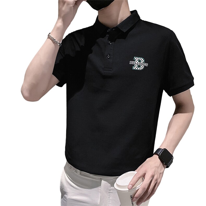 白色2022精神小伙修身polo衫男士短袖T恤PL506-P48控价68,男装Polo衫,电商A108