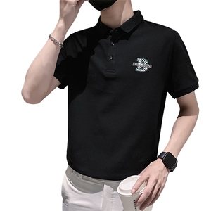 白色 2022精神小伙修身polo衫男士短袖T恤PL506-P48 控价68图片