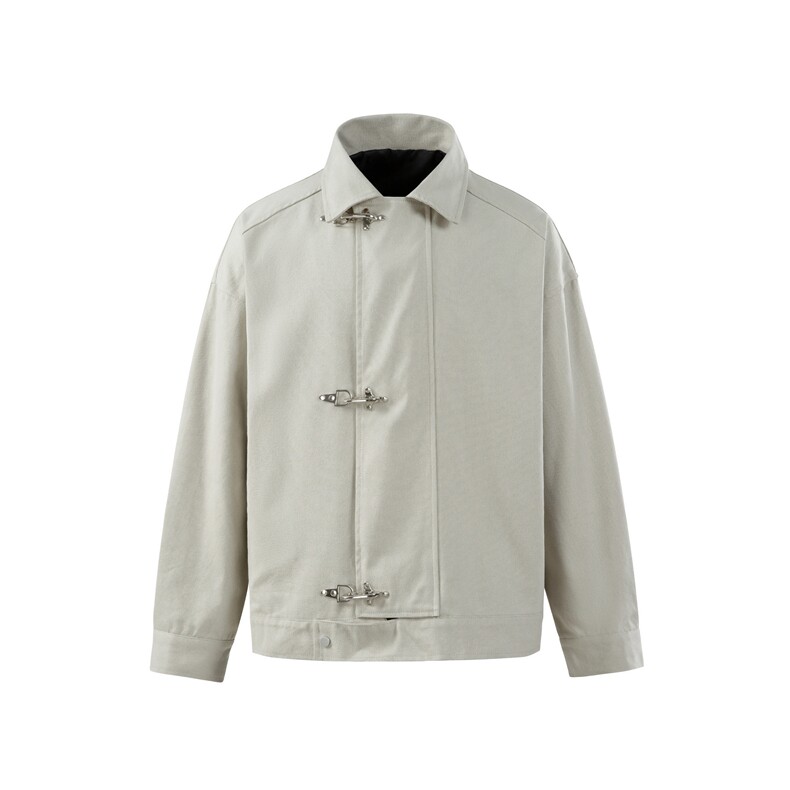 春秋美式复古工装男女飞机扣新款裁片美式立领夹克，男装夹克，星座216-1