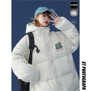 中性 冬季慵懒宽松连帽羽绒服羽绒外套新 YR6140 P225 控268图片