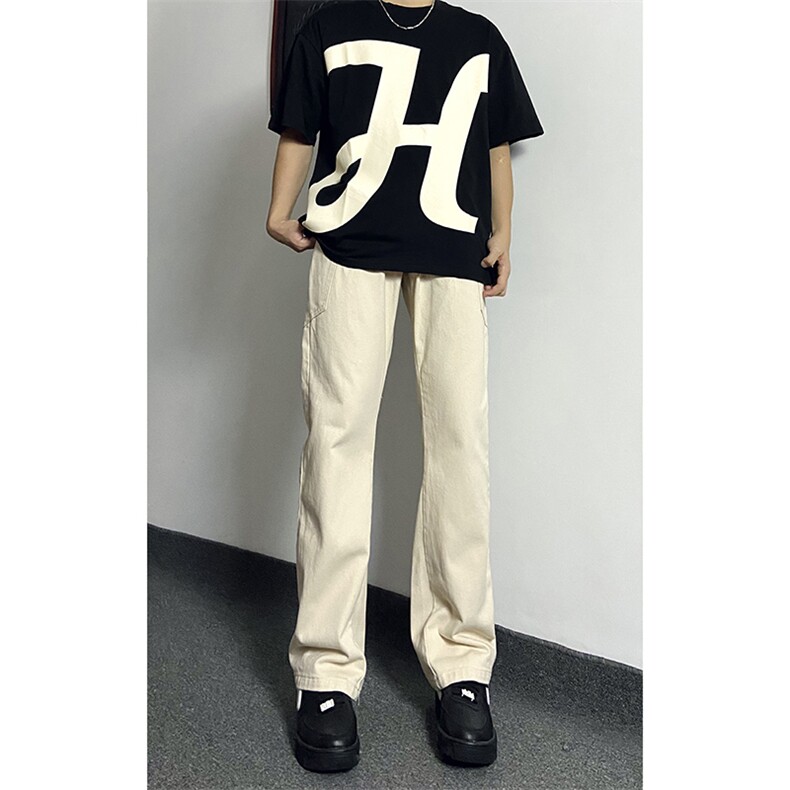 秋季美式ins高街hiphop弯刀工装牛仔裤货号K2442P55,男装牛仔裤,电商A063