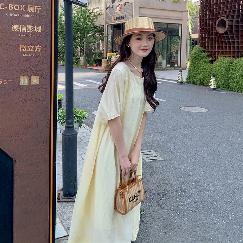 《现货新品》法式灯笼袖个性时尚连衣裙,女装连衣裙,MQ