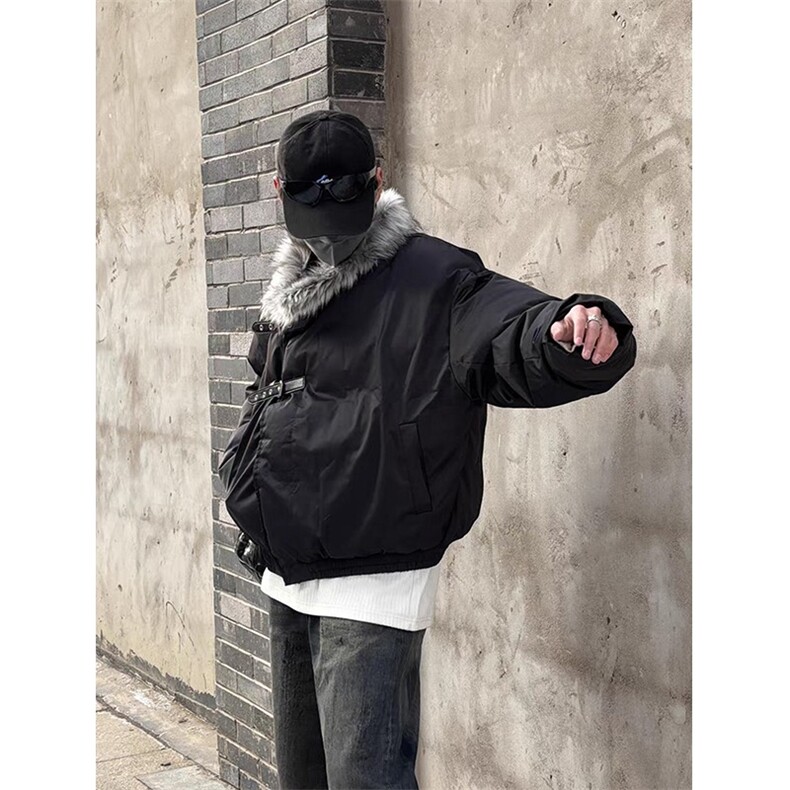 现货美式三防翻领加厚座山雕短款棉服6030/P100,男装棉衣,星座205-3