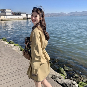 设计款新款拼格抽绳显瘦两件套 2B115-2601-P215-K348图片