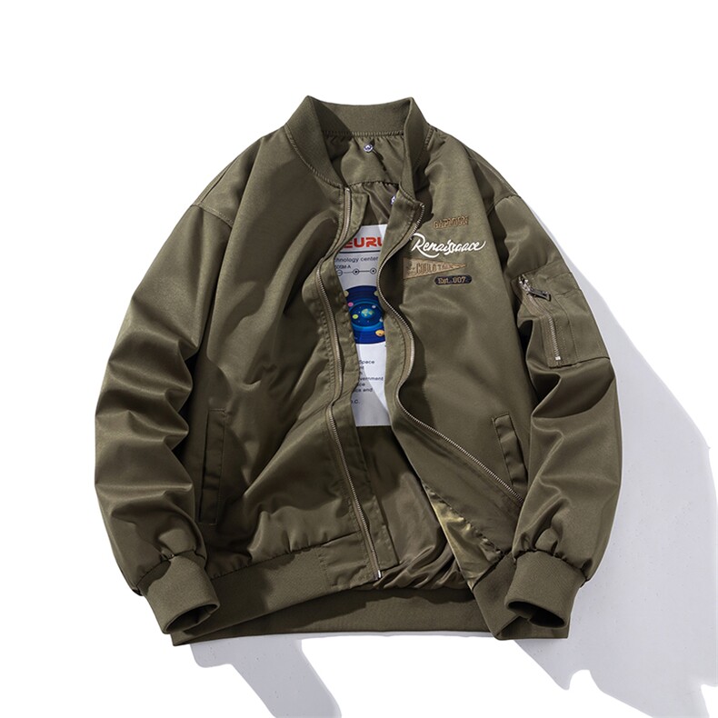现货三色带帽可拆卸秋冬飞行服棉服情侣装夹克,男装夹克,电商A105