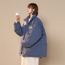 中性风23冬季时尚百搭宽松字母印花潮流棉服外套MY2055P85控118，男装棉衣，A247A