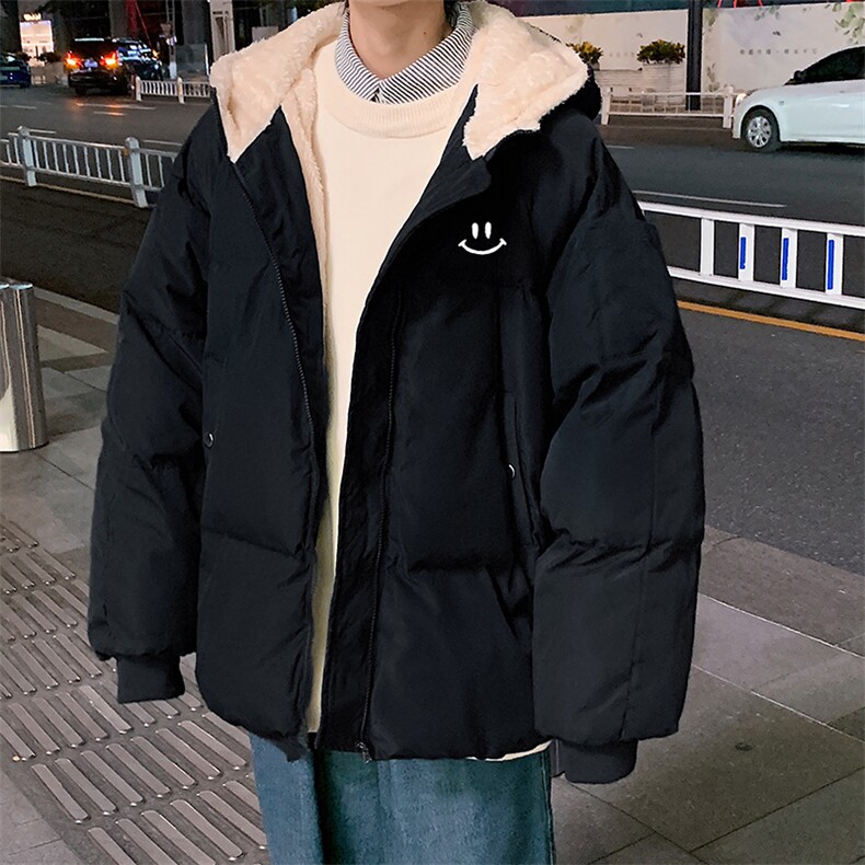 MY16204-P100 加厚加绒连帽棉衣男大码棉服男面包服男图片