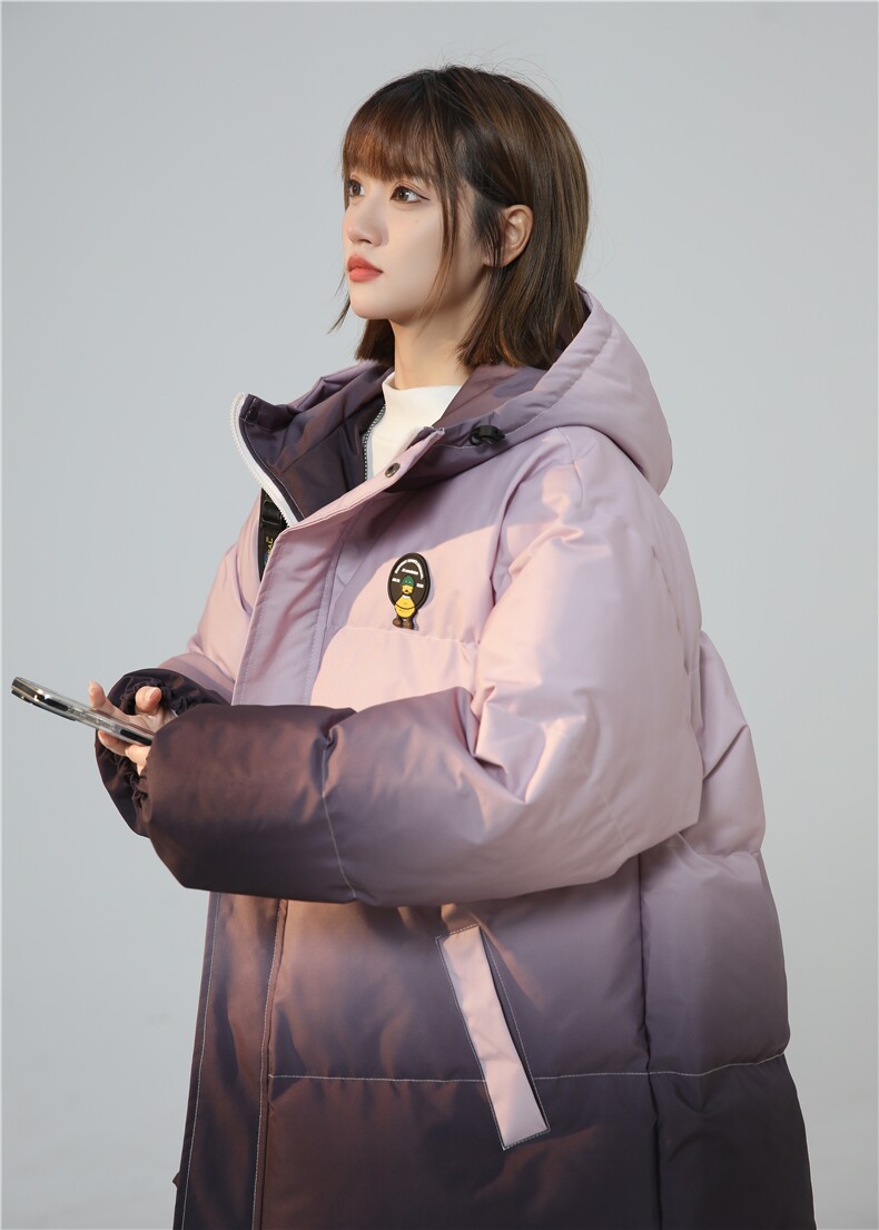 XZ-230-1MY01中性风宽松百搭简约扎染渐变休闲连帽棉服p128控158,男装棉衣,星座230-1