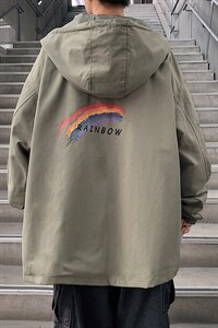 JK41064-P85纯棉连帽夹克男士大码工装夹克男外套男图片