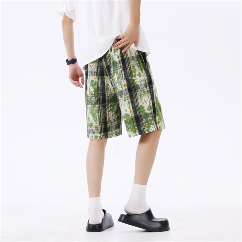 美式高街潮流休闲短裤潮牌宽松五分裤A086-DK339-特批20,男装牛仔裤,电商基地A086