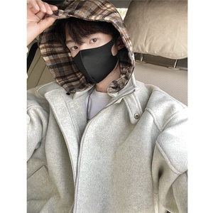 (自家图)冬装新款5呢子短款可拆卸帽cleanfit呢料棉衣TBMY01-P115图片