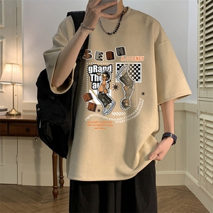 麂皮绒短袖t恤男大码半袖男 JD82282-P25图片