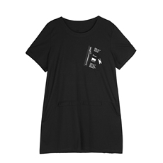 2021夏款大码女装印花拉链长款上衣211款，女装大码女装，秋牧寒烟