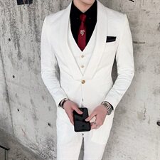 新郎结婚礼服西服套装玫瑰压花西装三件套A470-TZ08，男装西服套装，电商A207