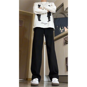 春季加长版裤子男高个子水洗微喇牛仔裤185cm110直筒KZ008P60图片
