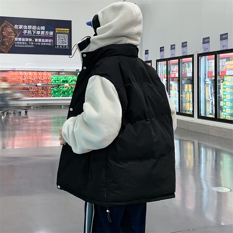 2023冬款中性羊羔绒棉服潮假两件棉衣外套男女8338-P130控价178,男装棉衣,电商A441-1