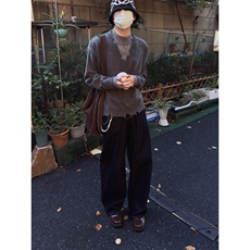 拼色毛边设计感假两件针织毛衣MY66特P63，男装针织衫/毛衣，星座908-1