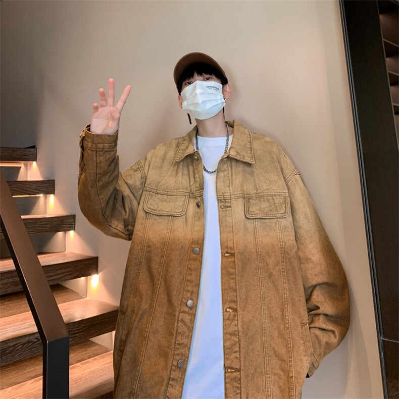 牛仔外套男春秋韩版潮流潮牌夹克男休闲百搭上衣服JK02078-P62,男装夹克,星座308B-1